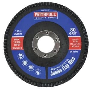 Faithfull Flap Disc 115mm - Fine