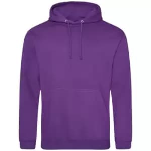 Awdis Unisex Adult College Hoodie (5XL) (Purple)