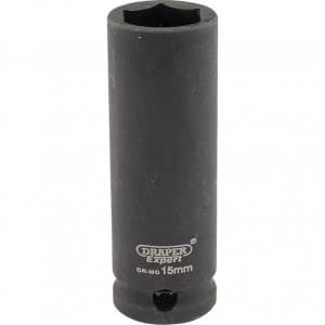 Draper Expert 3/8" Drive Hi Torq Deep Hexagon Impact Socket Metric 3/8" 15mm