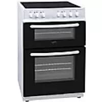 Statesman Double Oven EDC60W Electric Cooker 2 Chrome Shelves Metal White