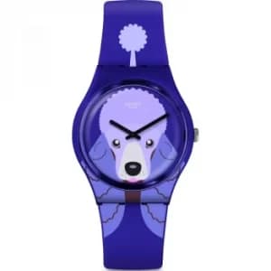 Unisex Swatch Purple Poodle Watch