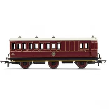 Hornby NBR, 6 Wheel Coach, Unclassed (Brake 3rd) Coach, 472 - Era 2 Model Train