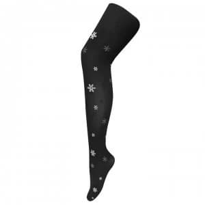 Pretty Polly Snowflake Tights - BLACK MIX