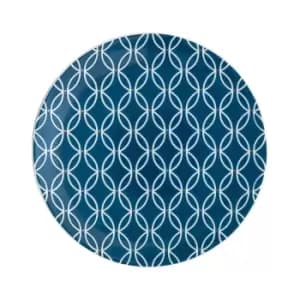 Porcelain Modern Deco Small Plate Blue