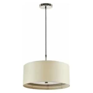 Loops - 3 Bulb Ceiling Pendant Light Fitting Cream LED E27 60W Bulb