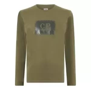 CP Company 30/1 Long Sleeve T Shirt - Green