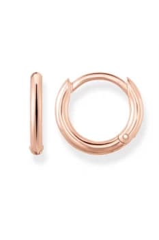 Ladies Thomas Sabo Rose Gold Plated Sterling Silver Glam & Soul Classic Hinged Hoop Earrings CR607-415-12