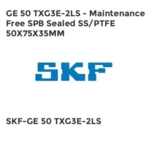GE 50 TXG3E-2LS - Maintenance Free SPB Sealed SS/PTFE 50X75X35MM