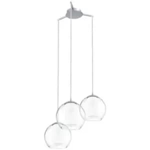 Netlighting Bolsano 3 Light Cluster Pendant Polished Chrome, E27