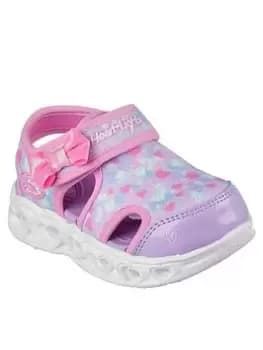 Skechers Toddler Girls Heart Lights Sandals, Pink, Size 6 Younger