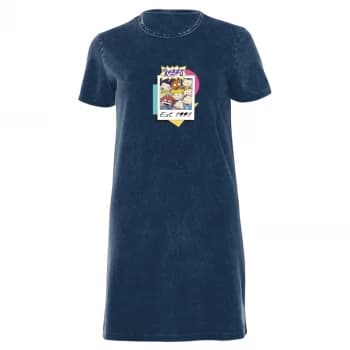 Nickelodeon Rugrats Womens T-Shirt Dress - Navy Acid Wash - L - Navy Acid Wash