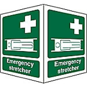 First Aid Sign Stretcher Plastic 20 x 15 cm