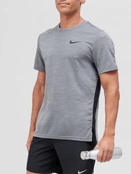 Nike Training Hyper Dry Veneer T-Shirt - Grey Size M Men