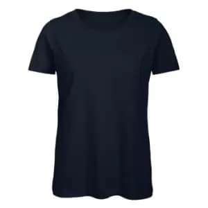 B&C Womens/Ladies Favourite Organic Cotton Crew T-Shirt (2XL) (Navy Blue)