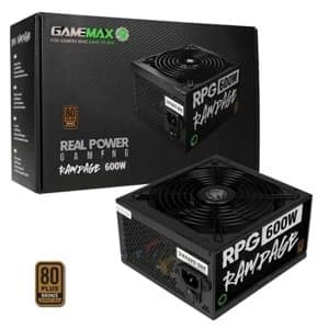 GameMax RPG Rampage 600W 140mm Ultra Silent Fan 80 PLUS Bronze PSU UK Plug
