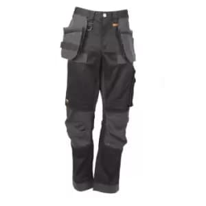 DEWALT Mens Harrison Stretch Multi Pocket Work Trousers (30L) (Black/Grey)
