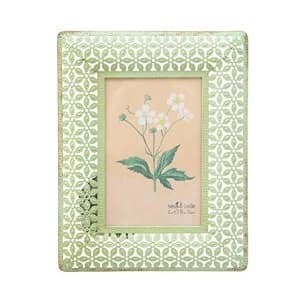 Sass & Belle Green Metal Floral Frame