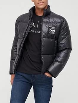 Armani Exchange Icon Logo Padded Jacket Black Size L Men