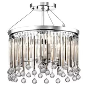 Kichler Piper Ceiling Light Polished Chrome