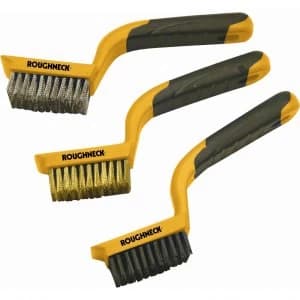 Roughneck 3 Piece Soft Grip Wide Hand Brush Set
