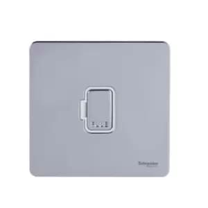 Schneider USFP 13A Unswitched Fused Spur White Insert Polished Chrome - GU5400WPC