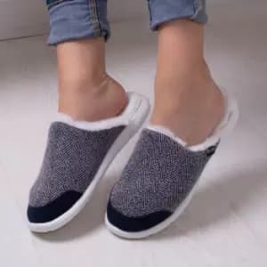 totes Isotoner IsoFlex Ladies Mule Slippers Navy