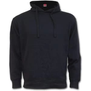 Metall Streetwear Side Pocket Mens Large Hoodie - Black