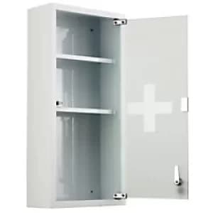 HOMCOM Medicine Cabinet 834-190 Metal, Glass White 570 mm x 120 mm x 270 mm