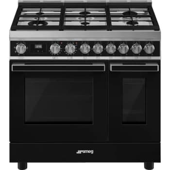 SMEG Portofino CPF92GMBL Range Cooker - Black - A Rated