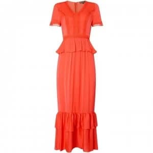 Biba Crochet Maxi Dress - Pink