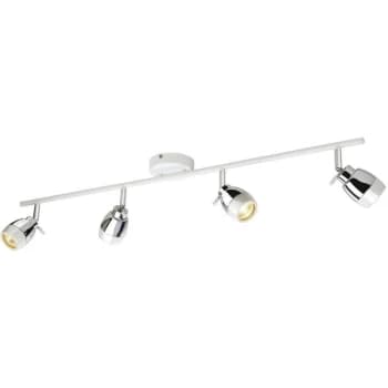 Marine - 4 Light Spotlights Bar Bathroom Ceiling Light White, Chrome IP44, GU10 - Firstlight