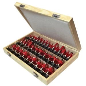 Faithfull Router Bit Set of 35 TCT 1/2in Shank