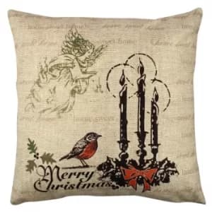 A11907 Multicolor Cushion Christmas Robin