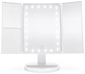 Rio 24 LED Folding Mirror - White