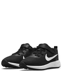 Nike Children's Revolution 6 - Black/White, Size 11 Younger