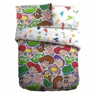 Tossed Duvet Cover Set (Double) (Multicoloured) - Toy Story