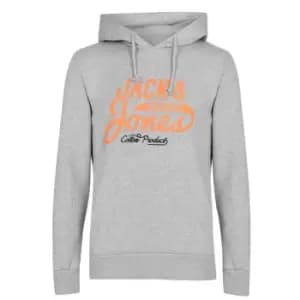Jack and Jones Logo OTH Hoodie Mens - Grey