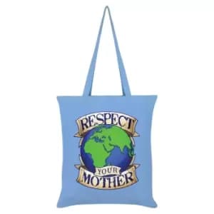 Grindstore Respect Your Mother Earth Tote Bag (One Size) (Sky Blue)