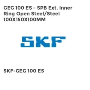 GEG 100 ES - SPB Ext. Inner Ring Open Steel/Steel 100X150X100MM