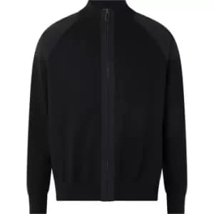 Calvin Klein Mix Media Zip Through Jacket - Black