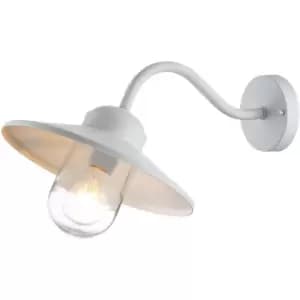 Elstead Lighting - Elstead Klampenborg Outdoor Dome Wall Lamp White, IP44