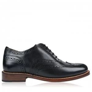 Full Circle Brogue Shoes - Black