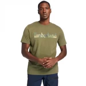 Timberland Kennebec River Logo T-Shirt For Men In Dark Green Dark Green, Size L