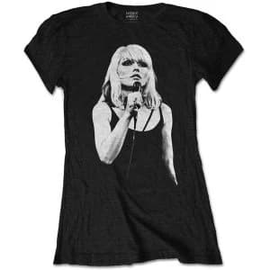 Debbie Harry - Open Mic. Womens Large T-Shirt - Black