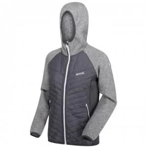 Regatta Pemble II Hybrid Full Zip Hooded Fleece - Ash/Black