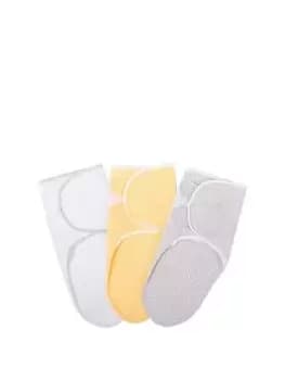 Silentnight Safe Nights 3 x Swaddle Wrap Blankets, Multi