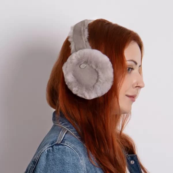 Just Sheepskin Harper Sheepskin Earmuffs Dove