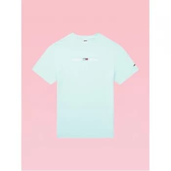 Tommy Jeans Tjm Linear Logo Tee - Aqua CSP