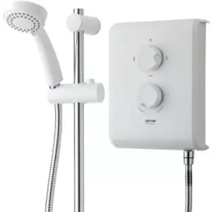 T70Z 7.5Kw Electric Shower White Chrome + Riser Rail - RP T80Z - Triton