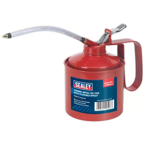 Sealey TP1000 Metal Oil Can Flexible Spout 1000ml